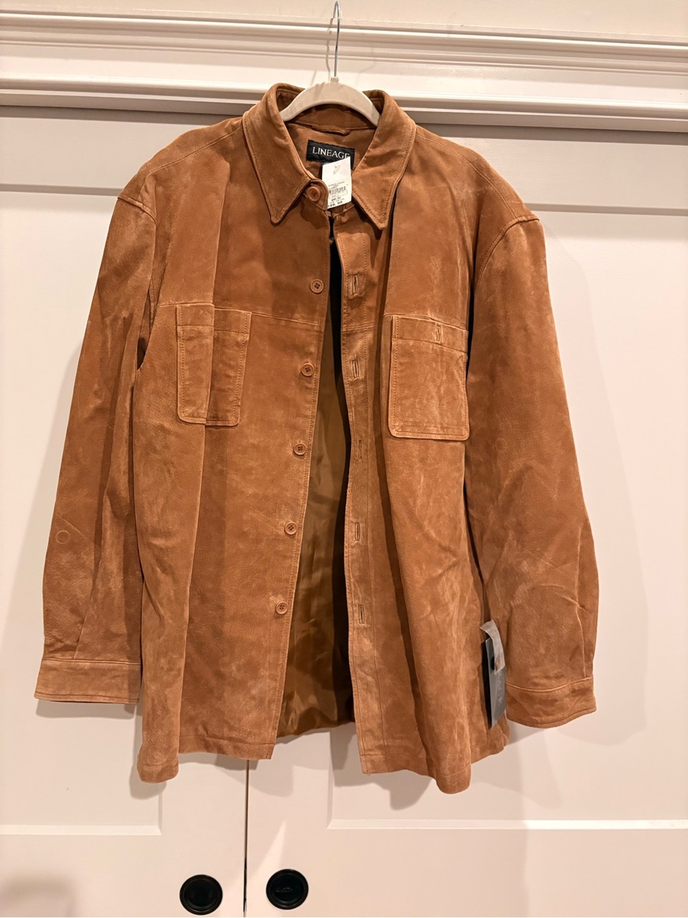 Lineage Men's Suede Shirt Jacket - Tan Brown